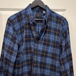 G.H. Bass & Co. Navy and Orange Plaid Shirt